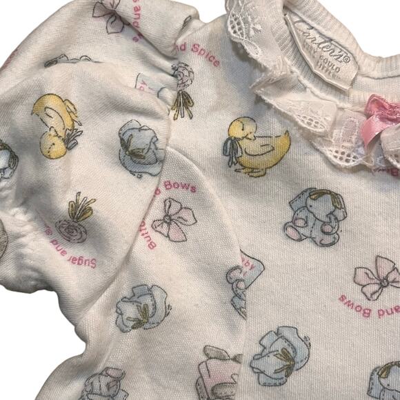 VTG Carters Classics Smocked Ruffle Size 6-9 Months Sugar and Bows Top Ducks - Picture 1 of 9